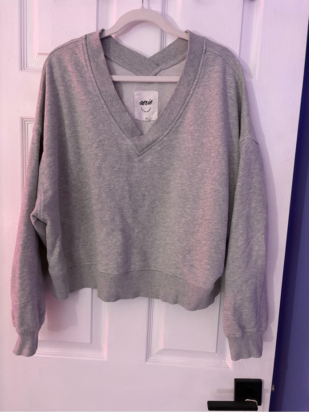 Aerie double v-neck sweatshirt